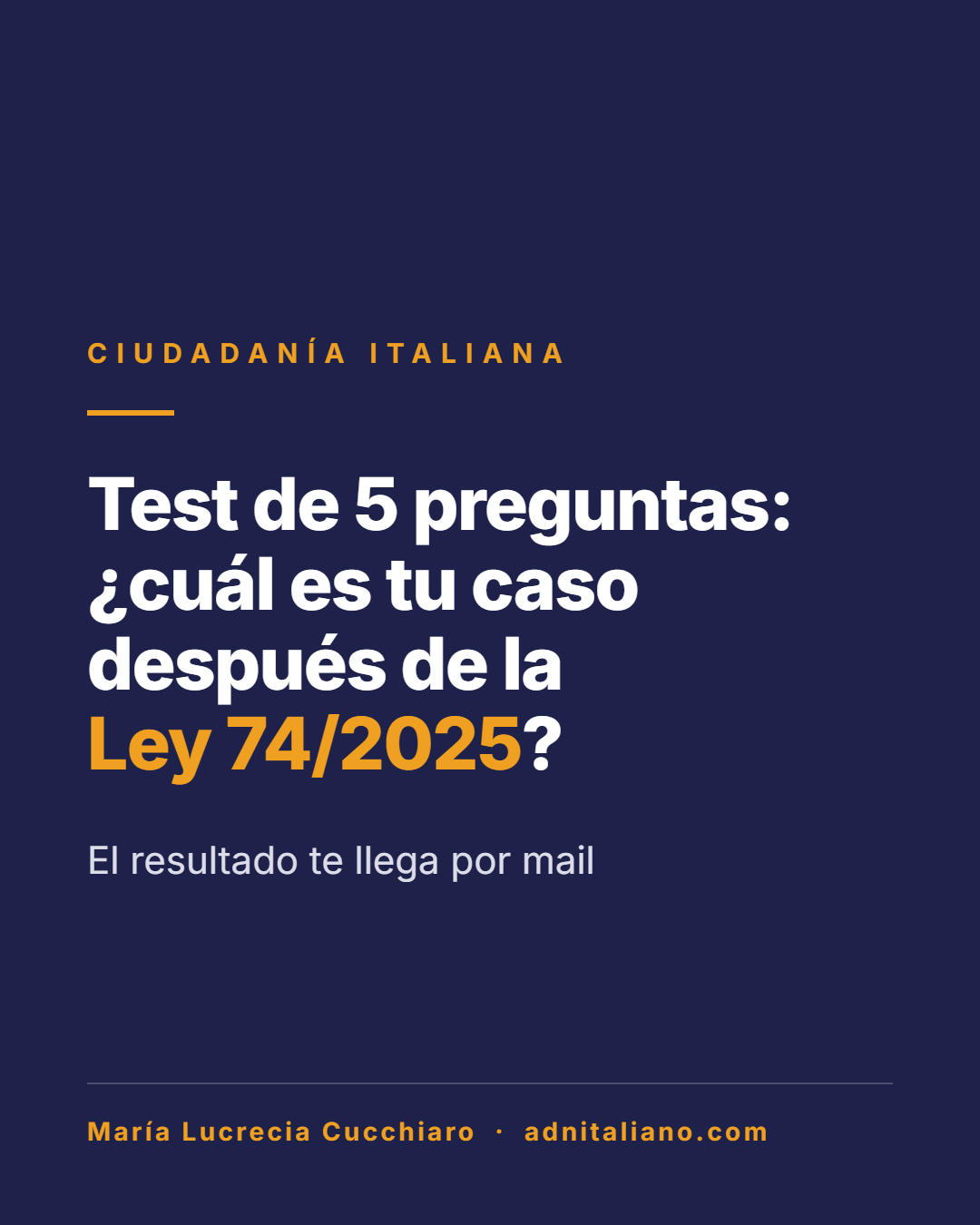 Test de 5 preguntas: ¿cuál es tu caso después de la Ley 74/2025? El resultado te llega por mail